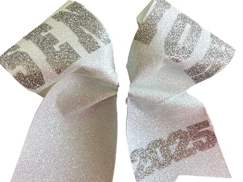 Senior Cheer Bow 2024 - CUSTOMIZED IN YOUR TEAM COLORS (Silver)