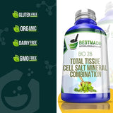 Total Tissue Cell Salt Mineral Combination, 300 pellets, Helps Your Body Absorb and Use Nutrients, Helps Increases Energy Levels, Helps Improves Sleep Patterns, Overall Health and Vitality, Bio 28