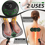Foot Massager Mat TENS Back Muscle Stimulator with Remote Control Electric Pulse Feet Acupressure Pad Massager Machine Relieves Feet Legs Fatigue Body Pains Neuropathy (FSA or HSA Eligible)