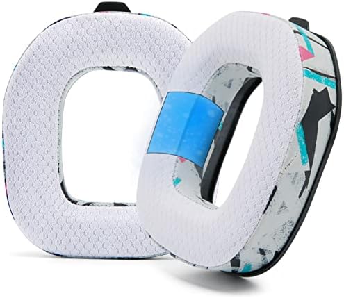 WC Freeze A50 - Cooling Gel Replacement Earpads for Astro A50 Gen 4, Gen 5 and A50X Only, Made by Wicked Cushions, Improved Durability, Thickness and Sound Isolation | 90's White