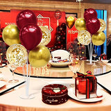 ZJDHPTY Red and Gold Balloon Stand Centerpiece Table Decorations for 49ers Party Birthday Graduation Wedding Mother's Day Anniversary Christmas New Year's Eve Party Decorations(Red gold set4)