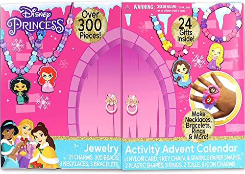 Tara Toys: Disney Princess DIY Jewelry Activity Necklace Advent Calendar, Fun and Easy to do, for Your Little Princess, for Ages 3 and up