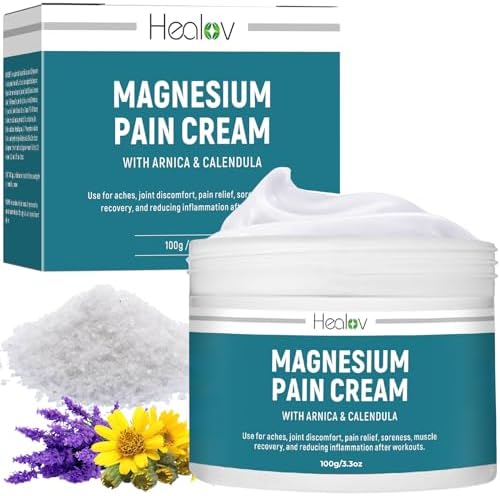 Magnesium Cream – Pure Soothing Magnesium Lotion for Pain Relief & Relaxation, Better Sleep, Muscle Health, Leg & Joint Care – Natural Magnesium Body Lotion for Feet – Non-Greasy, Safe, Easy to Use