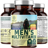 Number One Nutrition N1N Premium Men's Daily Multivitamin Multimineral Supplement [Gluten Free, Non-GMO], Vitamins A C E D B1 B2 B3 B5 B6 B12, Magnesium, Biotin, Sprulina, and Zinc, 60 Veg Caps
