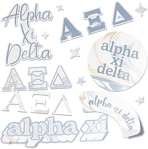 Desert Cactus Alpha Xi Delta Sticker Decal Laptop Water Bottle Car Sorority (Marble Sheet)