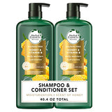 Herbal Essences Sulfate Free Shampoo and Conditioner Set, Infused with Honey and Vitamin B, Moisturizing, Safe for Color Treated Hair, Paraben & Mineral Oil-Free, bio:renew, 20.2 Fl Oz Each, 2 Pack