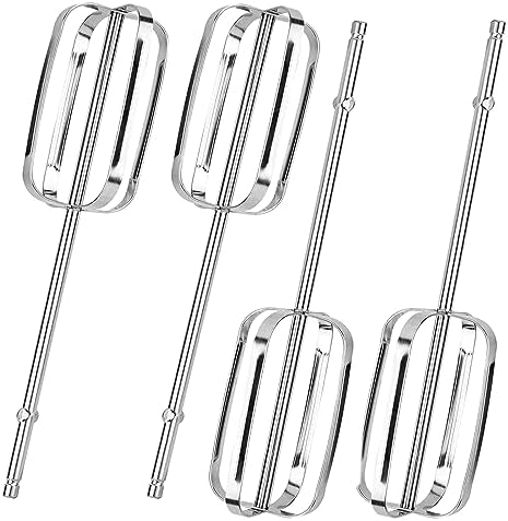 4 Pack Hand Mixer Beaters, Compatible with Hamilton Beach Hand Mixer 62692 62695V 64699 62682RZ, Beater Replacement Fit Beach Blender Parts, Hand Mixer Blades Attatchment