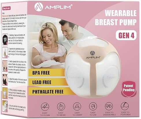 Amplim in-Bra Wearable Manual Breast Milk Catcher Collector Shell | Portable Silicone Passive Breast Pump Suction Cup for Nursing Mom, Newborns, Infants | BPA, Lead, Phthalate Free | 4 oz (Beige)