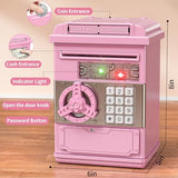 TEMI Piggy Bank for Kids, Electronic Coin Money Bank for 3 4 5 6 7 8 9 10 Year Old Girls Gifts, Cash Coin Can ATM Bank for Kids 5-7, Christmas Birthday Gifts (Pink)