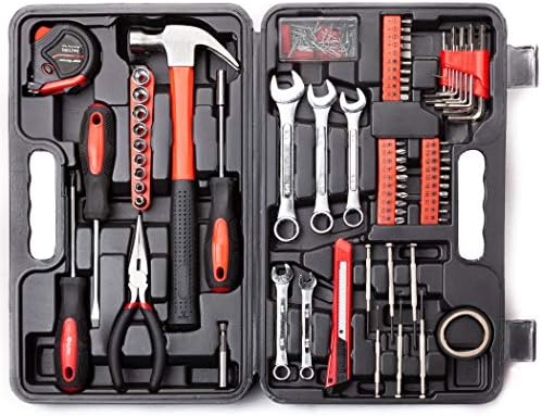 CARTMAN 148 Piece Automotive and Household Tool Set Perfect for Car Enthusiasts and DIY Home Repairs