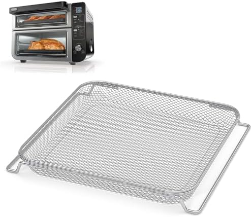 Replacement Air Fryer Basket for Ninja DCT401 DCT451 DCT402BK Double Oven, Stainless Steel Air Fryer Basket for Ninja 12-in-1 Toaster Oven, Mesh Basket for (for DCT401/DCT451 Series)