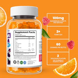 DR. MORITZ Sugar-Free Calm Magnesium Gummies for Kids and Adults - Kids Magnesium Gummies - Magnesium Citrate Gummies (120 Count (Pack of 2), Orange)