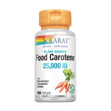 SOLARAY Food Carotene, Vitamin A as Beta Carotene 25000IU Carotenoids for Healthy Skin & Eyes, Antioxidant Activity & Immune System Support (076280041217) (100 CT)