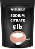 Sodium Citrate Powder 5LB by Essencea Pure Bulk Ingredients | 100% Sodium Citrate | Premium Quality Supplement (80 Ounces) [Packaging May Vary]