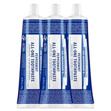 DR. BRONNER'S - All-One Toothpaste (Peppermint, 5 Ounce, 3-Pack) - 70% Organic Ingredients, Natural and Effective, Fluoride-Free, SLS-Free, Helps Freshen Breath, Reduce Plaque, Whiten Teeth, Vegan