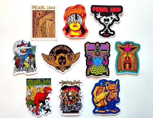 Grunge/Alternative Rock Band Sticker Pack Pearl (10 Stickers) Jam Sublime no Stone Foo Nirvana Temple Doubt Fighters 182 Sum Incubus Offspring Blink 41 Pilots