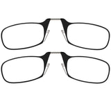ThinOptics Readers Rectangular Reading Glasses, Black, 44mm + (2.5)