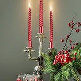 12 Pcs Christmas Advent Spiral Candle Unscented Metallic Taper Candles Dripless Twist Candles Metallic Dinner Birthday Candle for Home Birthday Wedding Party Holiday Decor