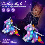 CozyWorld 16.5" Unicorn Light up Unicorn Stuffed Animal Glowing Soft Plush Toys Decor Birthday Christmas Children's Day Gifts for Toddlers Boys Girls Kids