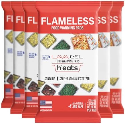 Flameless Food Warming Pads (6 Pack) - Food Warmers for Parties Buffet Disposable - Party Buffet Servers and Warmers for Half Size Pans - Heating Pads for Chafing Dish- Must-Have Catering Supplies
