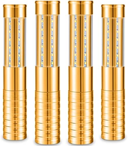 Civaner Upgrade 4 Pcs Bottle Service Lights LED Strobe Baton Bottle Girl Lights Bright Rechargeable Champagne Handheld Light for Club Wedding Party Concert Event Outdoor(Gold)