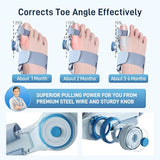 Tech Love Bunion Corrector for Women Men Big Toe, Adjustable Knob Bunion Brace Splint, Bunion Relief Orthopedic Toe Straightener, with Anti-slip Heel Strap with Toe Seperator
