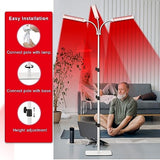 Akarishin Red Light Therapy Lamp- 660nm Red Light,850nm & 940nm Infrared Light Therapy with Height Adjustable Stand,Timer with Digital Display - Effective for Body Pain and Skin Vitality，3 Head