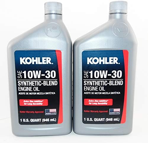 Maintenance 2 PK Kohler Engine 10W30 Synthetic Blend Motor Oil 1 Quart Bottles 25 357 65s