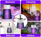 Mozz Guard Mosquito Zapper, 2024 New MozzGuard Outdoor Mosquito Lamp, USB Charing and Low Noise, Portable Cordless Zapper Outdoor, for Indoor, Home Garden, Camping, Picnic (2 Pack)