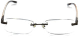 Foster Grant mens Rick Glasses Reading Glasses,( Brown/Transparent, 2.00 x)