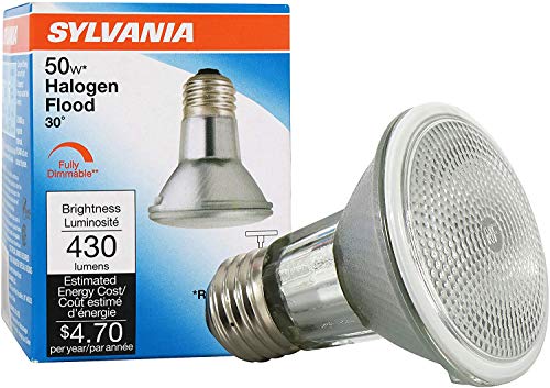 SYLVANIA 16104 Repalcement 2-Pack Capsylite Halogen Dimmable Lamp / PAR20 Flood Light Reflector / 50W Replacement/Medium Base E26 / 39 Watt / 2850 K – Warm White