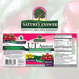 Nature's Answer UT Answer Cranberry Flavor, 4 Fluid Ounce | Promotes Urinary Tract Support | Healthy Bladder Function | Natural Detoxifier