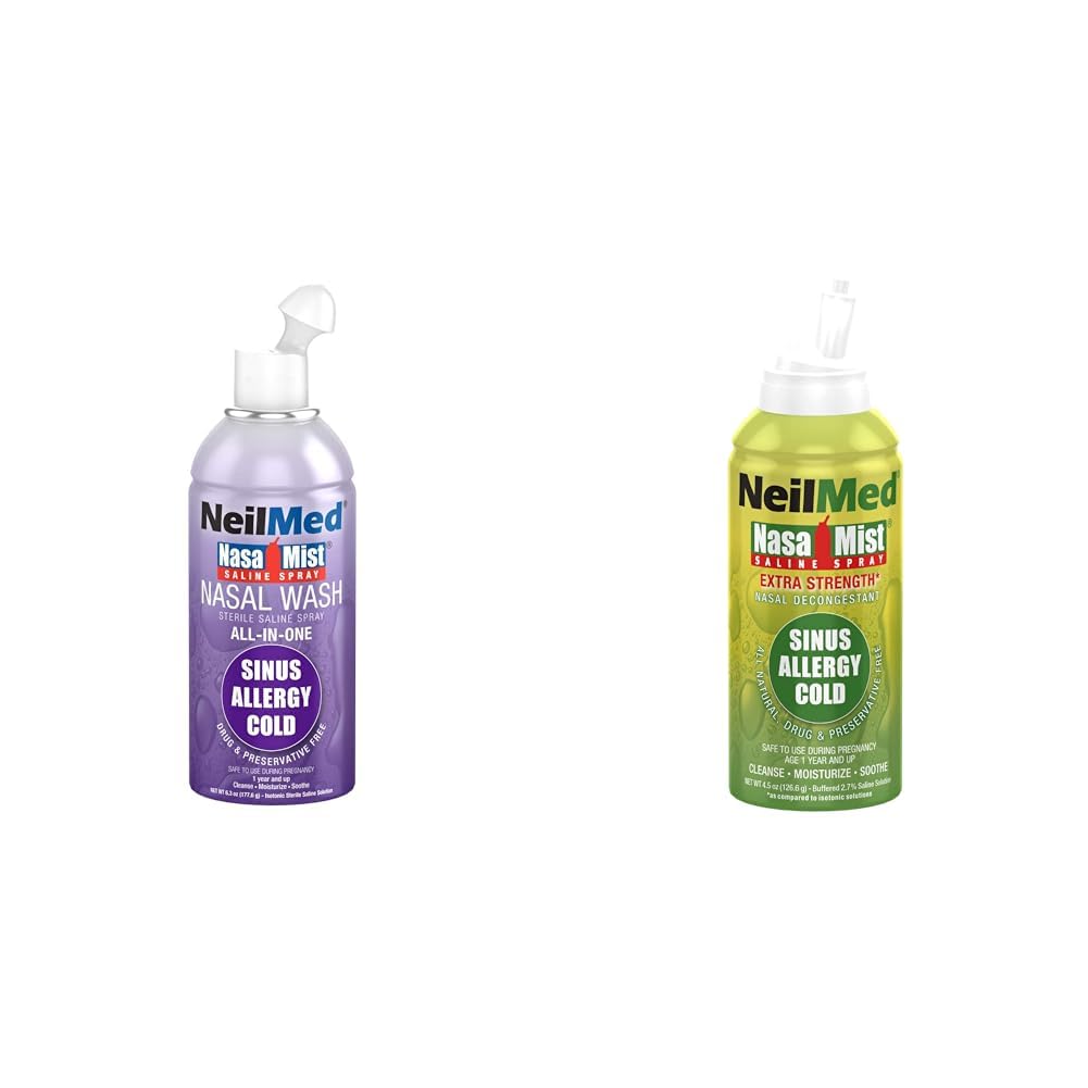 NeilMed NasaMist All in One Multi Purpose Saline Spray, 6.3 Fl Oz & Na
