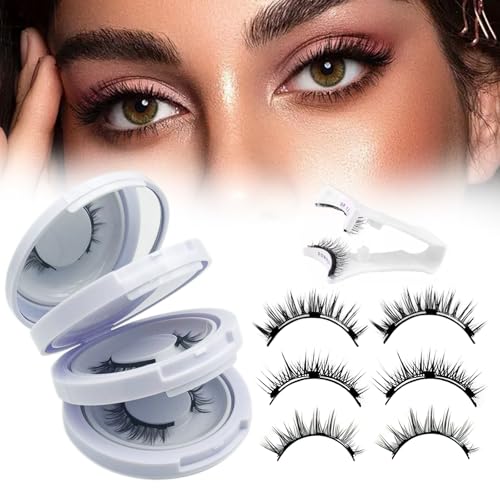 Ginani Magnetic Lashes,Ginani Magnetic Lashes Kit,2025 New Ginani Magnetic Lashes with Applicator,Magnetic Eyelashes Natural Look,No Glue Needed Reusable Magnetic Lash（03+04+07）
