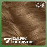 Clairol Natural Instincts Demi-Permanent Hair Dye, 7 Dark Blonde Hair Color, Pack of 3