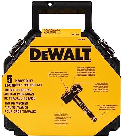 DEWALT Drill Bit, Self Feed, 5-Piece Kit (DW1648)