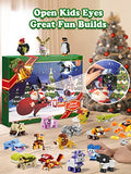 Animal Building Blocks - Advent Calendar 2024 Boys Including 24 Animals Christmas Toys Countdown Calendar for Girls Age 4-8 Years Old - Christmas Stocking Stuffer - Christmas Gifts for Kids Children