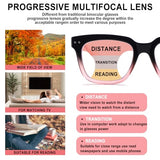 CHOFILORD Progressive Multifocus Reading Glasses for Women Men Blue Light Blocking Spring Hinge Square Computer Readers (4 Pack Mixed B, 2.25, Diopters)