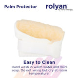 Rolyan Palm Protector for Right Hand, Right Handed Glove for Finger Contracture Prevention, Comfortable Hand Cushion with Soft Sherpa Lining and Palm Pad to Prevent Hand Contractures