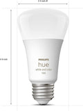 Philips Hue Smart Light Starter Kit - Includes (1) Bridge and (4) 75W A19 E26 LED Smart White and Color Ambiance Bulbs - Control with App - Compatible with Alexa, Google Assistant, and Apple HomeKit