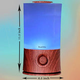 BlueHills Premium 2000 ML XL Essential Oil Diffuser Aromatherapy Humidifier for Large Room Home 40 Hour Run Huge Coverage Area 2 Liter Extra Large Capacity Diffuser Dark Wood Grain (E003)