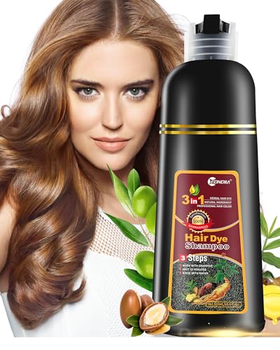 leorx Hair Dye shampoo, 3 In 1 Brown Color Shampoo Hair Dye For Refresh Hair Instant Herbal Coloring Shampoo For Women&Men - Tintes Para El Cabello Profesional