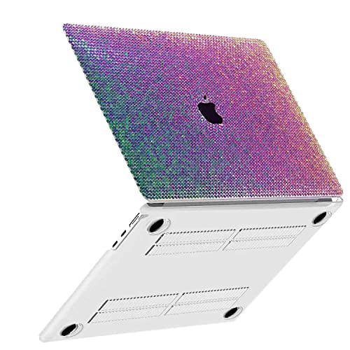 Bling Rhinestone Case Compatible with MacBook Air 15 inch 2024 2023 Release M3/A3114 M2/A2941 Chip with Liquid Retina Display Touch ID,Glitter Sparkle Diamond Fashion Luxury Shiny Shell