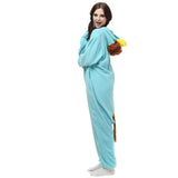 NAITOKE Adult Animal Onesie Halloween Costume Cosplay One-Piece Pajamas Women Man Teens Sky Blue