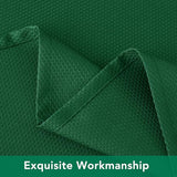 Biscaynebay Textured Fabric Christmas Square Tablecloths 54x54 Inches, Hunter Green Water Resistant Spill Proof Tablecloths for Dining, Kitchen, Wedding and Parties etc. Machine Washable