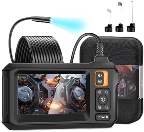 GOLDEGGS Borescope, 4.3" Endoscope Camera with Light, IP67 Waterproof Endoscope, 1080 HD Inspection Camera, Borescope Camera, Snake Camera, 16.5ft Endoscope Camera, Gadgets for Men with Carrying Case