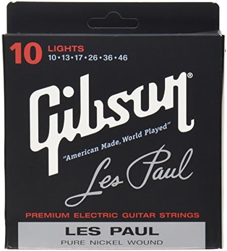 Gibson Les Paul Premium Electric Guitar Strings, Light Gauge 10-46