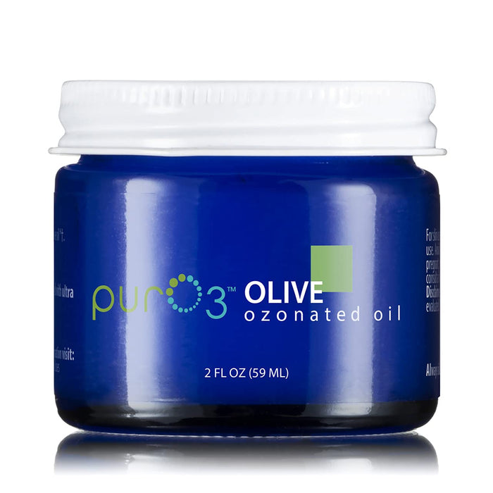 PurO3 Fully Ozonated Olive Oil - 4 Oz - Glass Jars