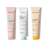 Boka Fluoride Free Toothpaste- Nano Hydroxyapatite, Remineralizing & Whitening- Dentist Recommended for Adult, Kids- Ela Mint, Orange Cream, Watermelon Mint Flavor, 3 Piece Assortment- US Manufactured