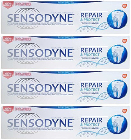 Sensodyne Repair & Protect Toothpaste | 70g (2.46 Ounce) | Pack of 4